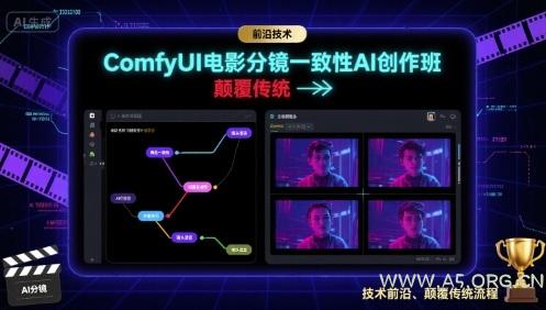 ComfyUI电影分镜一致性AI创作班，前沿技术，颠覆传统