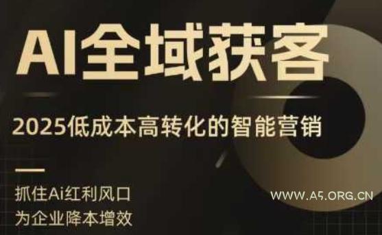 AI全域获客实训营，2025低成本高转化的智能营销，精准找客，高效营销