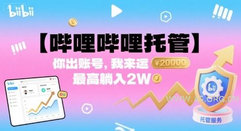 【哔哩哔哩托管】你出账号,我来运营,最高躺入2W【揭秘】