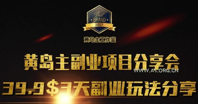 黄岛主副业分享会1期：3天3个副业玩法，速度上车