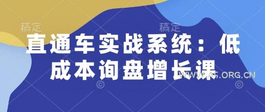 直通车实战系统:低成本询盘增长课,让个人通过技能实现升职加薪,让企业低成本获客,订单源源不断
