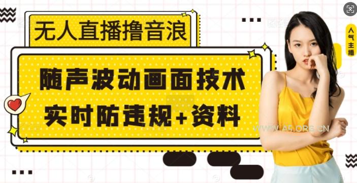 无人直播撸音浪+随声波动画面技术+实时防违规+资料【揭秘】