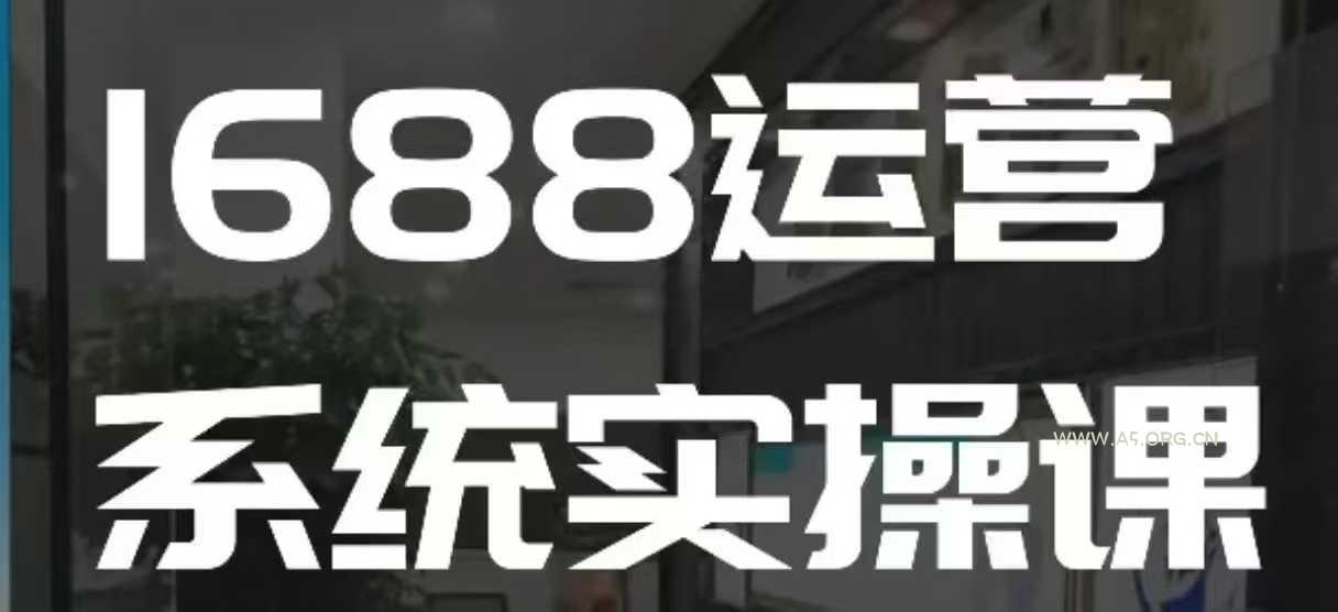 1688高阶运营系统实操课,快速掌握1688店铺运营的核心玩法