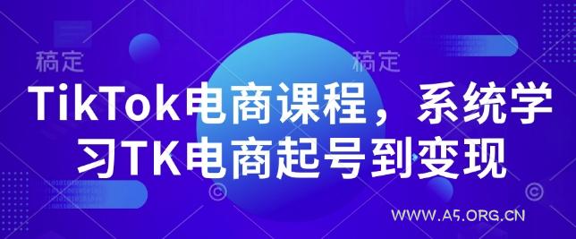 TikTok电商课程,系统学习TK电商起号到变现