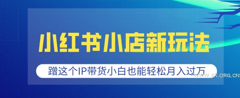 小红书小店新玩法,蹭这个IP带货,小白也能轻松月入过W【揭秘】