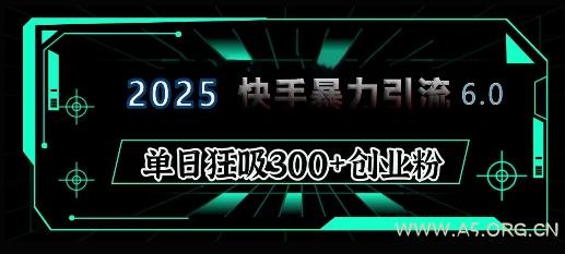 2025年快手6.0保姆级教程震撼来袭，单日狂吸300+精准创业粉