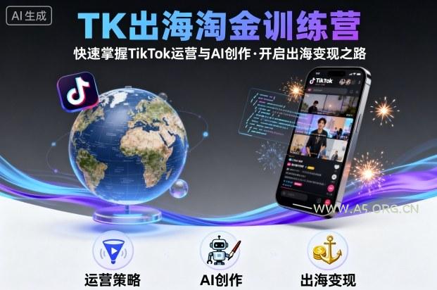 TK出海淘金训练营,助你快速掌握TikTok运营与AI创作,开启出海变现之路
