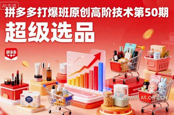 拼多多打爆班原创高阶技术第50期,超级选品