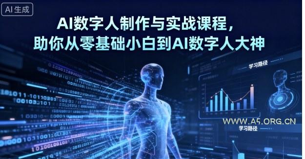 AI数字人制作与实战课程,助你从零基础小白到AI数字人大神