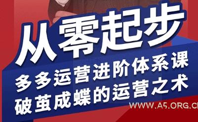 拼多多运营进阶系统课,从零起步,多多运营进阶体系课,破茧成蝶的运营之术(更新9月)