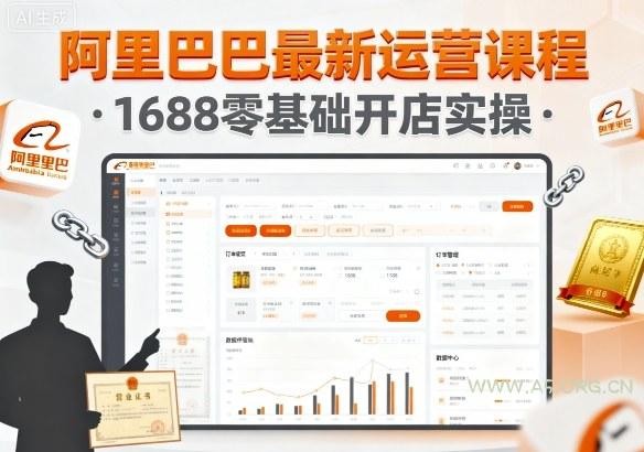 阿里巴巴最新运营课程，1688零基础开店实操