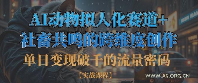 单日变现破千的流量密码，AI动物拟人化赛道+社畜共鸣的跨维度创作