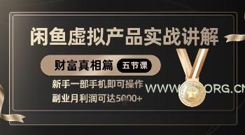 精品！闲鱼虚拟产品实战讲解，新手一部手机即可操作，副业月利润可达5k+