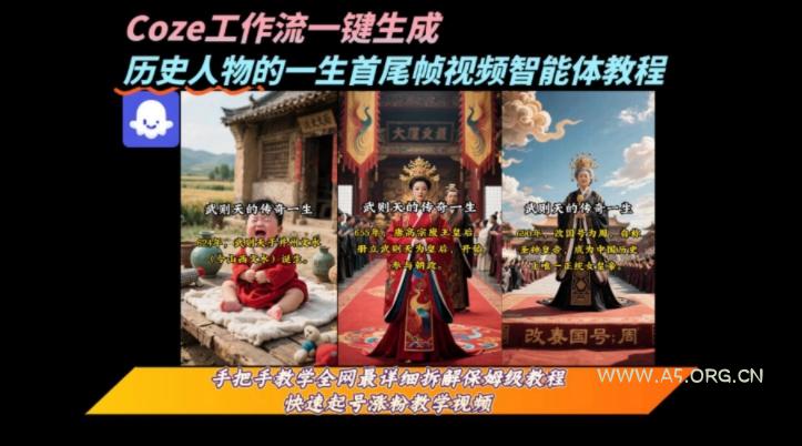 coze工作流一键生成“历史人物的一生首尾帧一镜到底的高赞高播放量视频”保姆级拆解教程