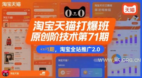 淘宝天猫打爆班原创高阶技术第71期，淘宝全站推广2.0