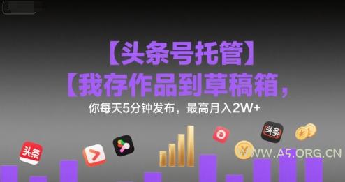 【头条号托管 】我存作品到草稿箱,你每天5分钟发布,最高月入2W+【揭秘】