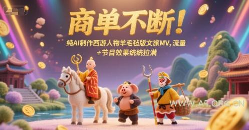 商单不断！纯AI制作西游人物羊毛毡版文旅MV，流量+节目效果统统拉满