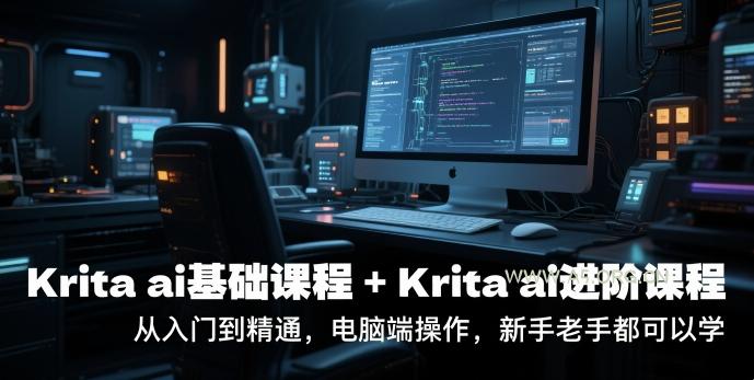 krita ai基础课程+Krita ai进阶课程，从入门到精通，电脑端操作，新手老手都可以学