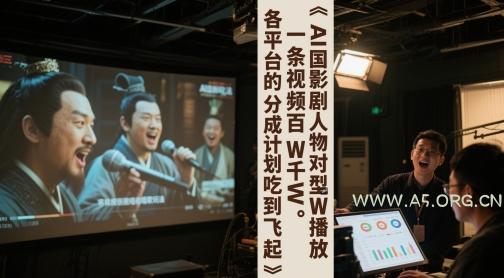 AI三国影视剧人物对口型唱歌玩法，一条视频百W千W播放，各平台的分成计划吃到飞起