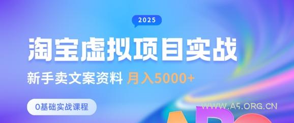 淘宝虚拟项目垂直玩法，新手卖文案资料，月入5k+
