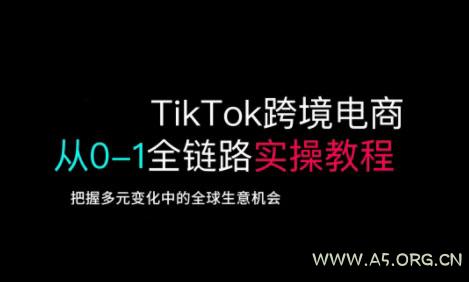 TikTok跨境电商从0-1全链路全方位实操教程，把握多元变化中的全球生意机会