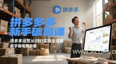 拼多多新手破局课，拼多多运营从0到1实操全流程，新手做电商必看
