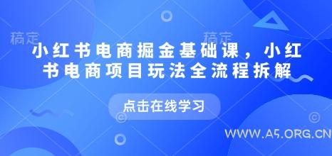小红书电商掘金课，小红书电商项目玩法全流程拆解（更新5月）