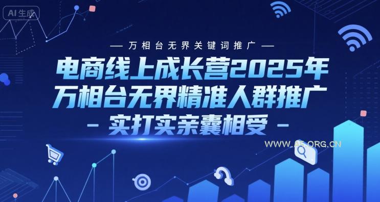 电商线上成长营2025年，万相台无界关键词推广-万相台无界精准人群推广-实打实亲囊相受