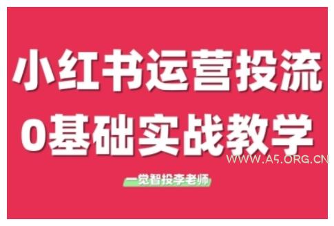 小红书运营投流，小红书广告投放从0到1的实战课，学完即可开始投放（更新）