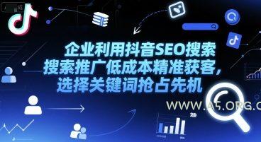 企业利用抖音SEO搜索推广低成本精准获客，选择关键词抢占先机