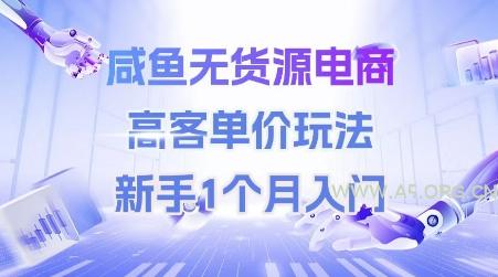 咸鱼无货源电商,高客单价玩法,新手1个月入门