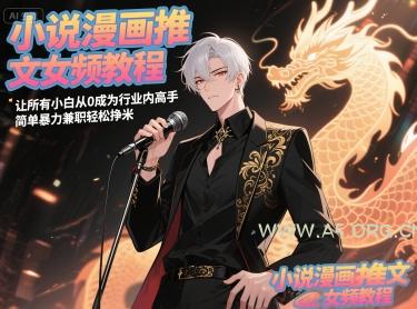 小说漫画推文女频教程，让所有小白从0成为行业内高手，简单暴力兼职轻松挣米