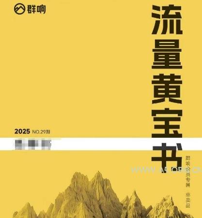群响流量黄宝书25-29期，群响内部私享资料非卖品