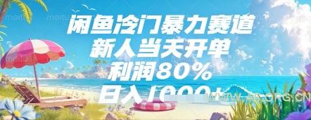 闲鱼冷门暴力赛道，新人当天开单，利润80%，日入几张，长期可做【揭秘】