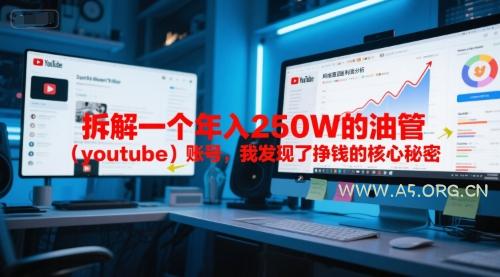 付费文章：拆解一个年入250W的油管（youtube）账号，我发现了挣钱的核心秘密