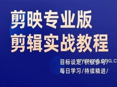 剪映专业版剪辑实战教程,目标设定/积极参与/每日学习/持续精进