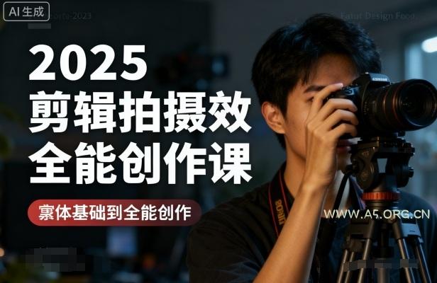 2025剪辑拍摄特效全能创作课，零基础到全能创作