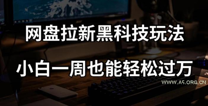 网盘拉新黑科技玩法，小白一周也能轻松过万【全套视频教程+黑科技】【揭秘】