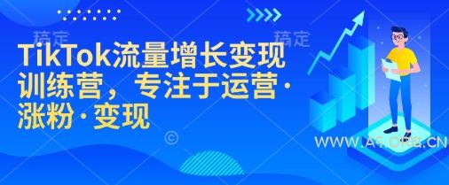 TikTok流量增长变现训练营,专注于运营·涨粉·变现
