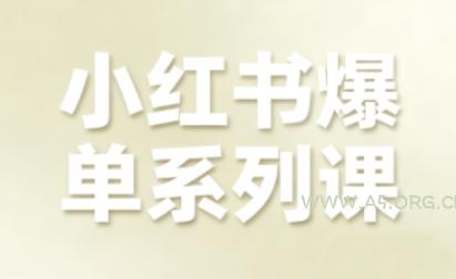 小红书爆单系列课,聚焦小红书电商全链路增长