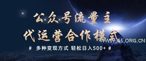 公众号流量主代运营 &nbsp;多种变现方式 轻松日入5张【揭秘】