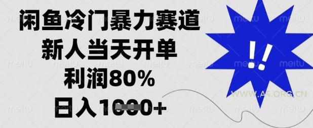 闲鱼冷门暴力赛道，新人当天开单，利润80%，日入数张【揭秘】