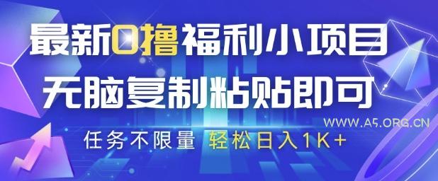 最新0撸福利小项目，抖音平台大放水，无脑复制粘贴 即可挣钱，任务不限量，轻松日入1K+【揭秘】