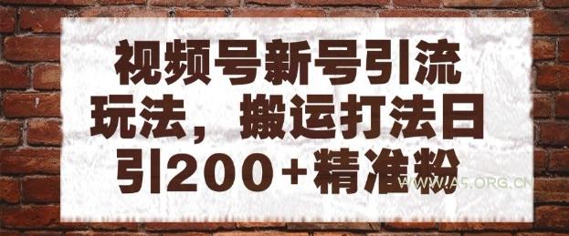 视频号新号引流玩法，搬运打法日引200+精准粉，可矩阵放大【揭秘】