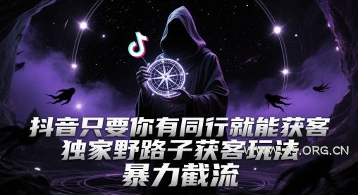 抖音只要你有同行就能获客，独家野路子获客玩法，暴力截流【揭秘】