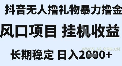 最新风口抖音无人暴力撸金技术,不违规不封号,一个小时收益2k+,小白当天拿结果【揭秘】
