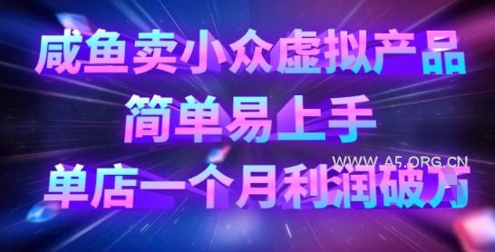 咸鱼卖小众虚拟产品,简单易上手,单店一个月利润破W