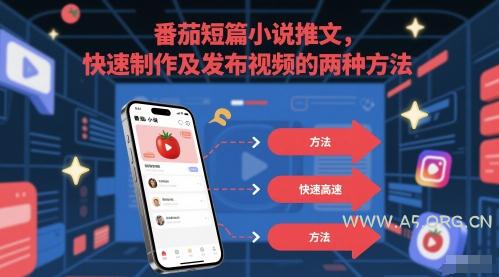 番茄短篇小说推文，快速制作及发布视频的两种方法