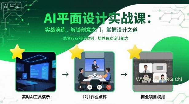 AI平面设计实战课，实战演练，解锁创意之门，掌握设计之道