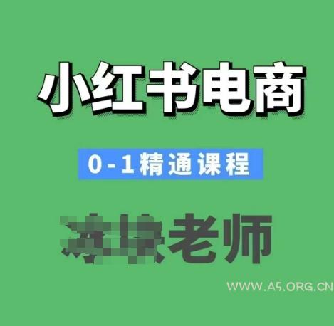 小红书电商0-1精通课程，小红书开店必学课程